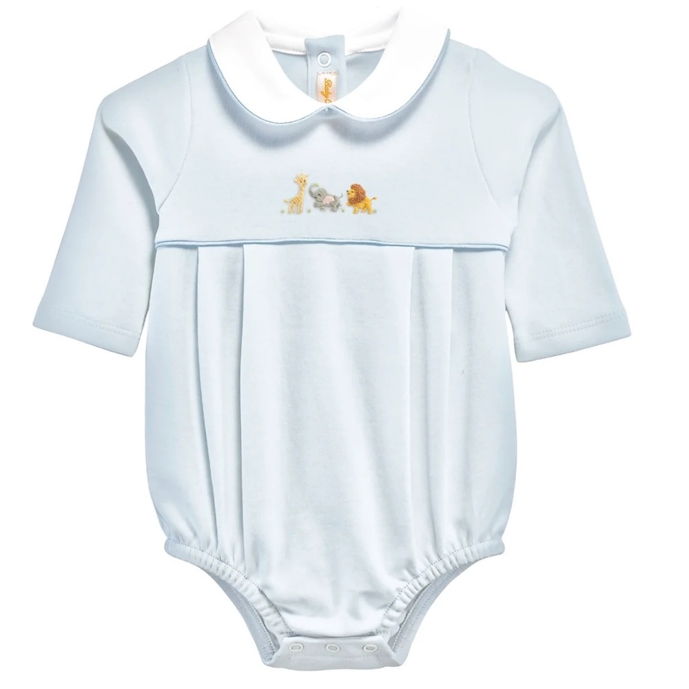 Baby Club Chic Blue Safari Embroidered Bubble 6-9M